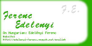 ferenc edelenyi business card